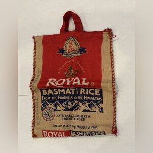 Royal Basmati Rice Burlap Bag